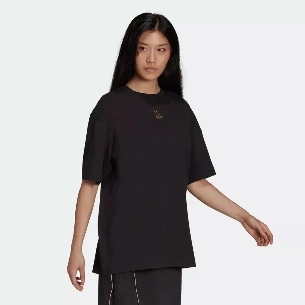 Adidas Black Zipper Back T-shirt | Size L - Picture 3 of 5
